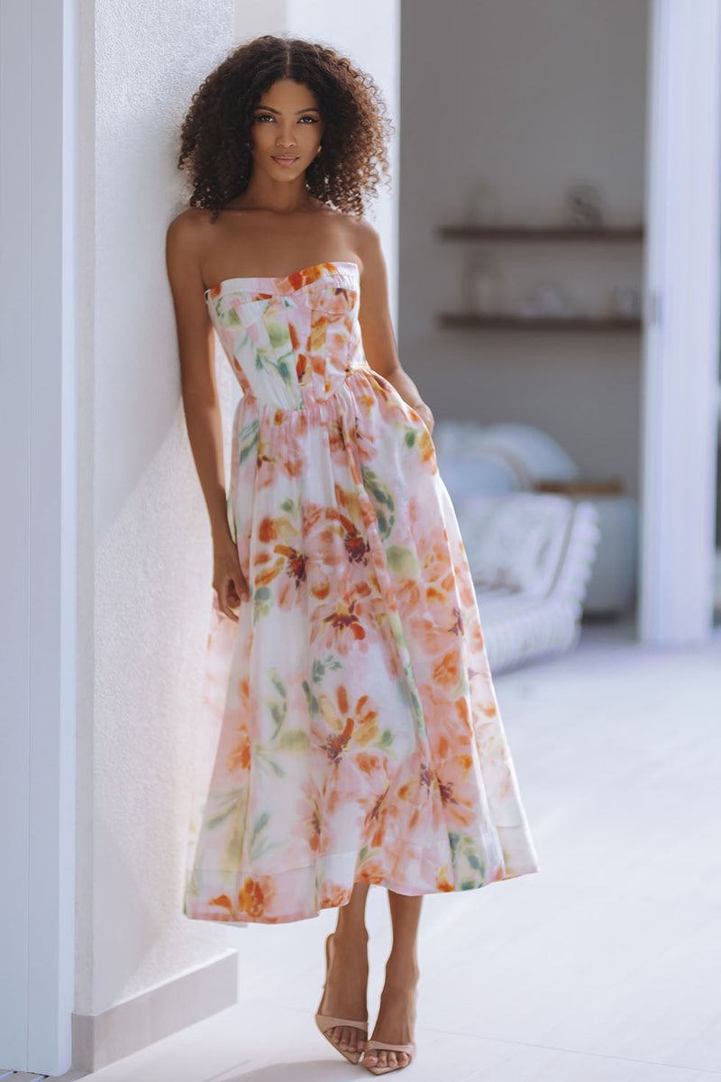 bardot lola corset midi dresses LOLA CORSET MIDI DRESS