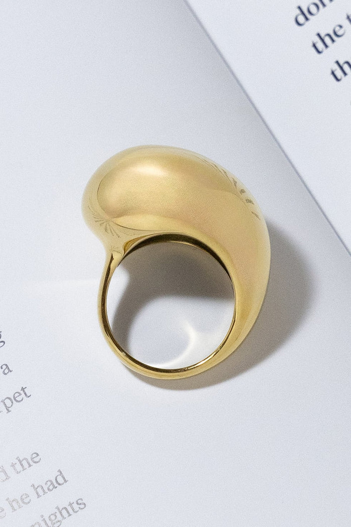 GOLD PLATED MOLECULE RING