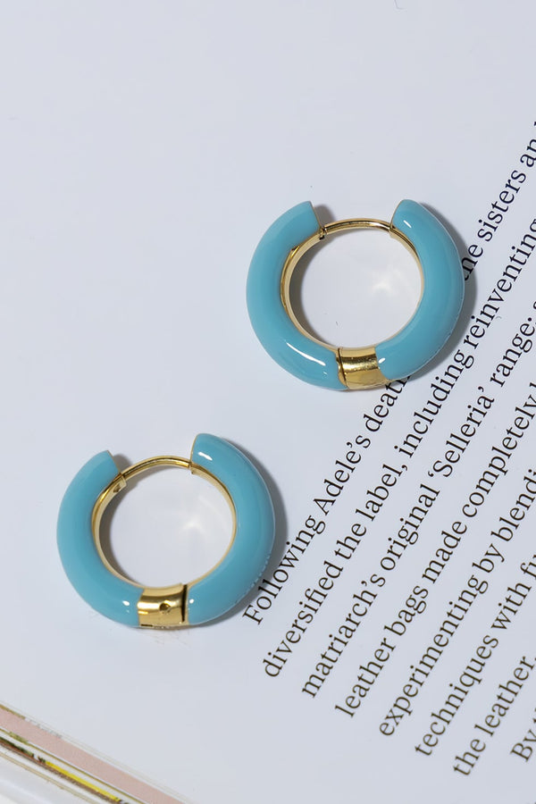 GOLD PLATED OCEAN EYES EARRINGS