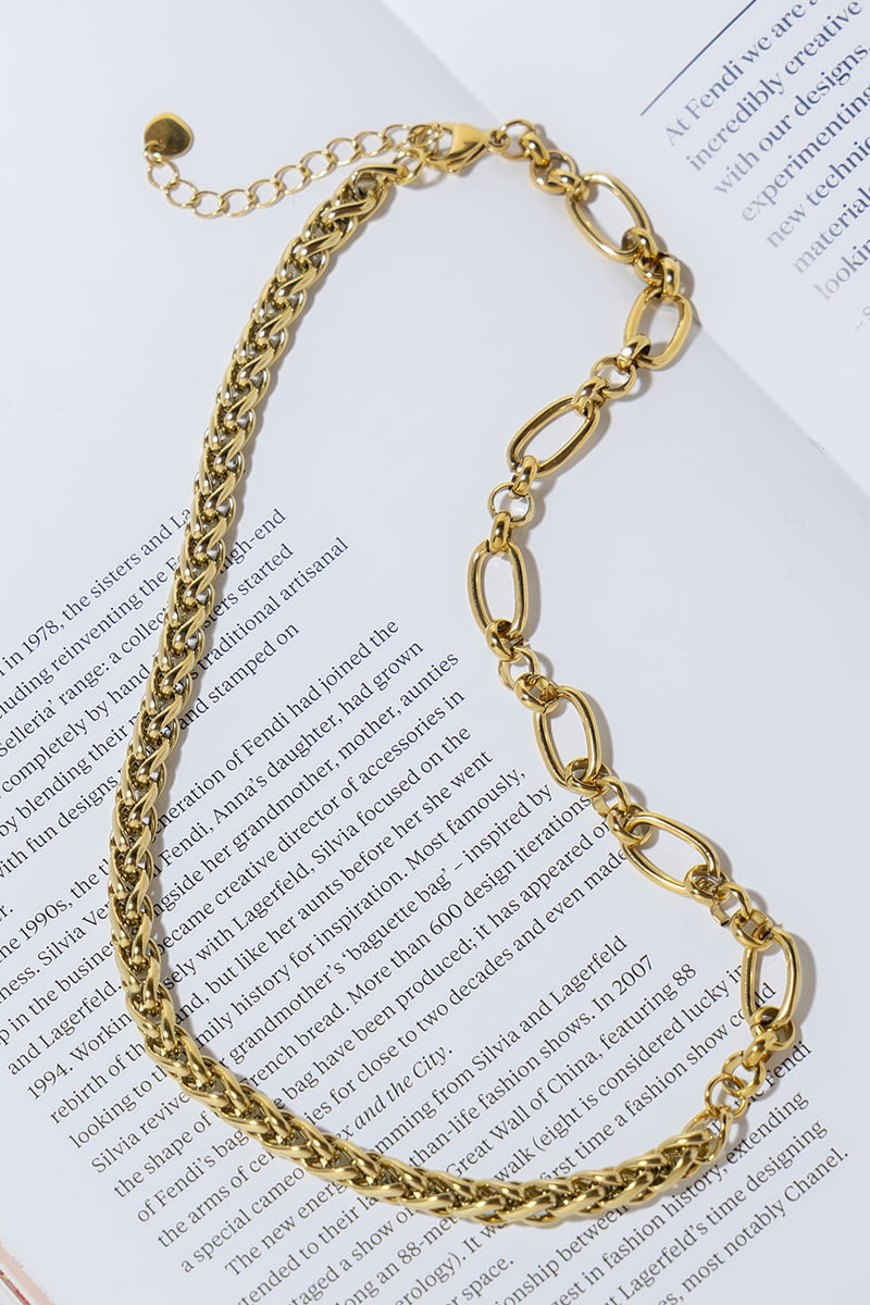 GOLD PLATED GLOSSY NECKLACE