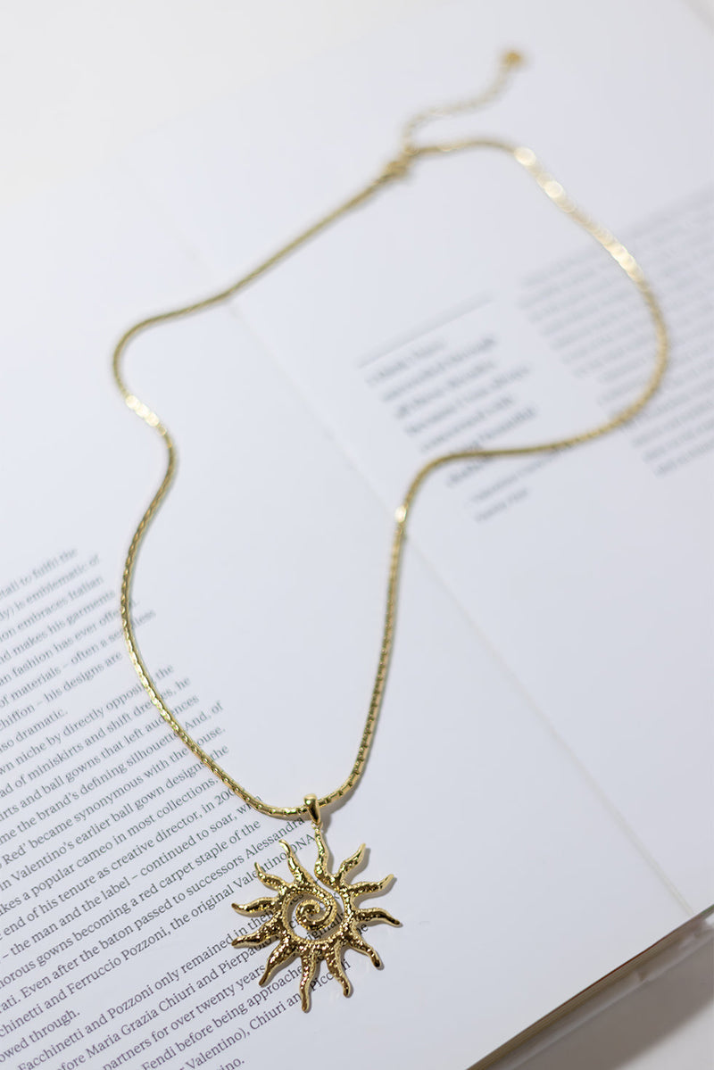 GOLD PLATED SUNLIGHT NECKLACE