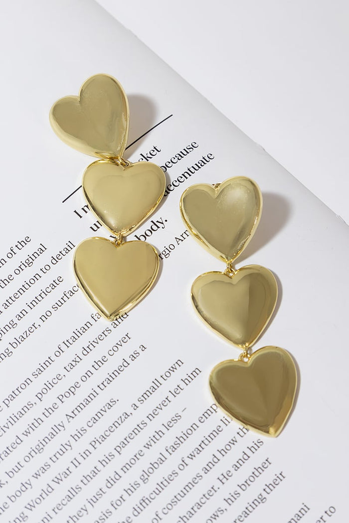 GOLD PLATED LOVE ME EARRINGS