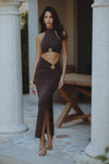 NEVE MAXI SKIRT - CHOCOLATE