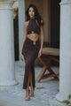 NEVE MAXI SKIRT - CHOCOLATE