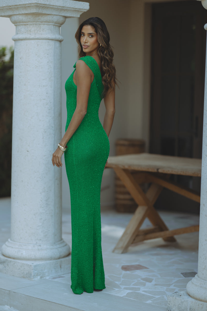 SILVIA MAXI DRESS - EMERALD