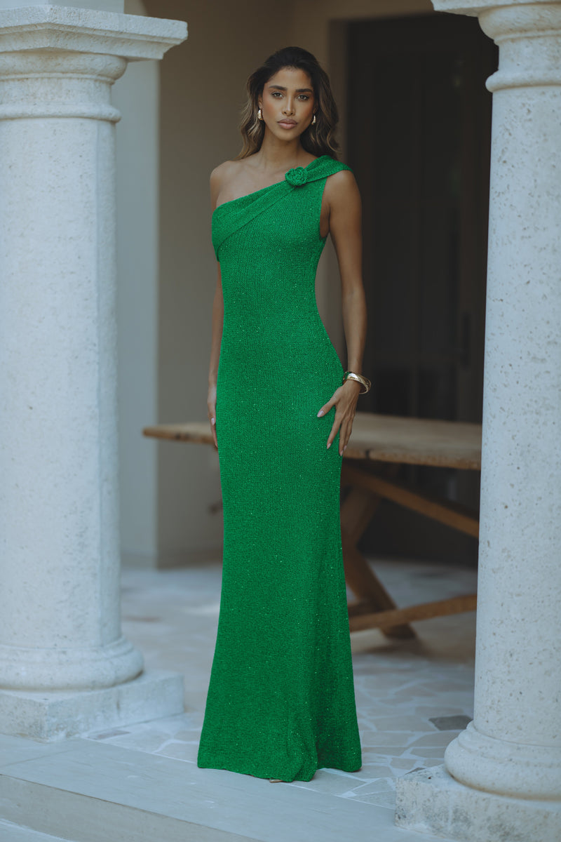 SILVIA MAXI DRESS - EMERALD