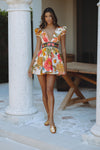 JADA MINI DRESS - TROPICAL ORCHARD BLOSSOM