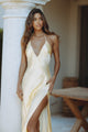 YVE HALTER DRESS - CANARY YELLOW