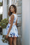 BEATRICE MINI DRESS - AZURE BLOOM