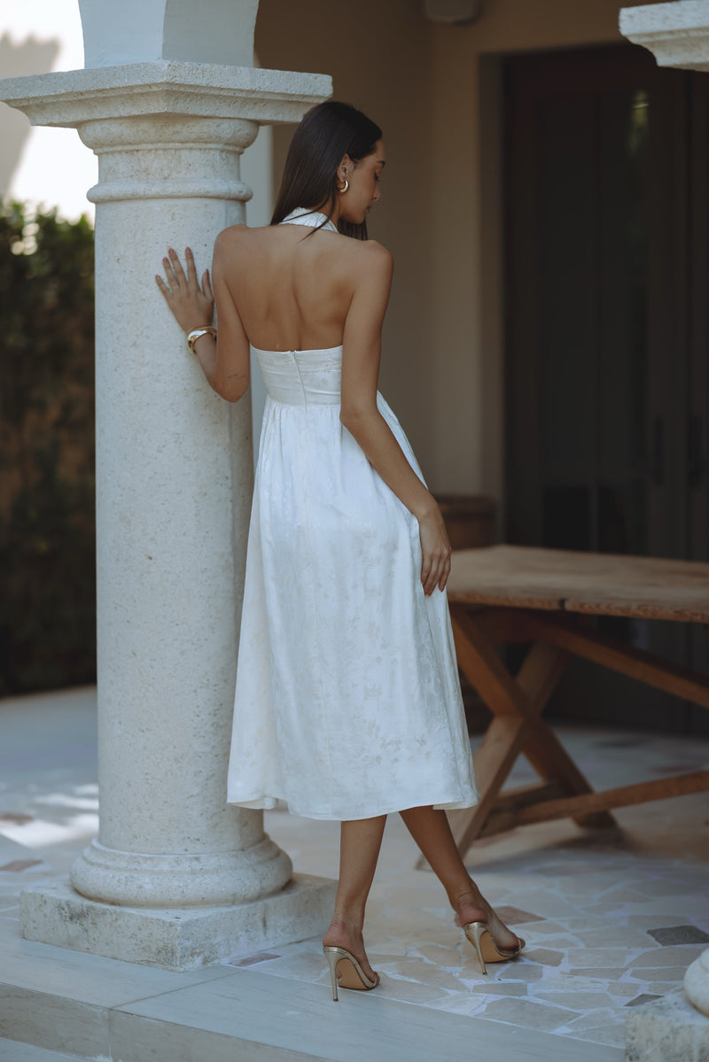 KATARINA DRESS - IVORY/JACQUARD