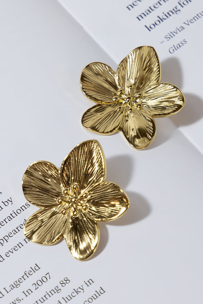 GOLD PLATED EDEN FLOWER EARRINGS