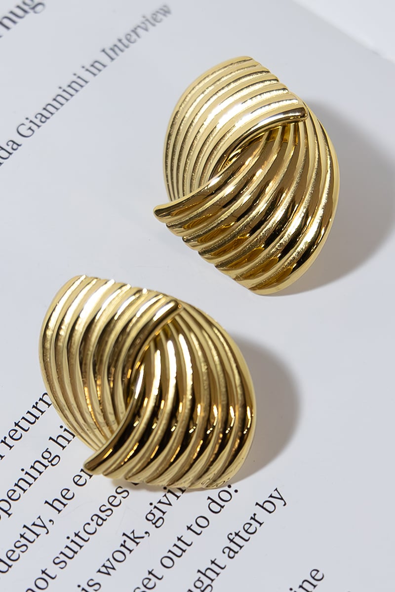 GOLD PLATED HYPERBOLIC EARRINGS