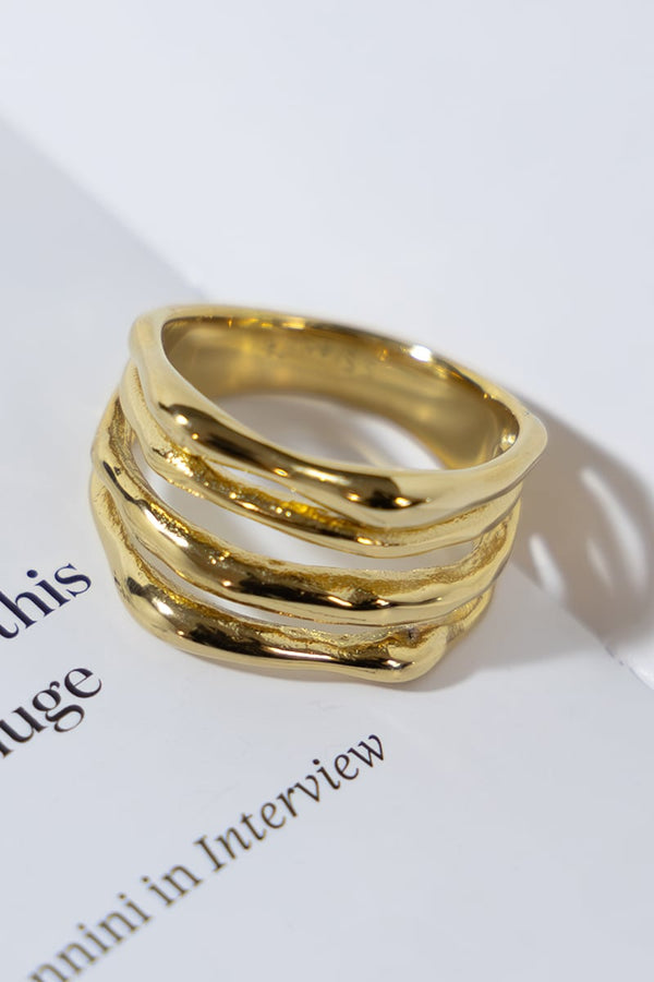 GOLD PLATED LAYERED RING