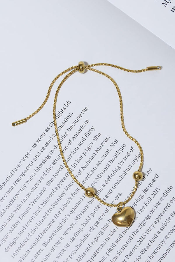 GOLD PLATED NATURAL SHELL LOVE BRACELET / ANKLET