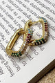 GOLD PLATED MINI HABIBA EARRINGS - RAINBOW