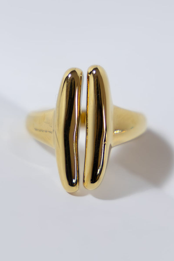 GOLD PLATED TWINS RING