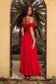 MANALLA MAXI DRESS - CHERRY