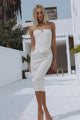 FAZIO MIDI SKIRT - OFF WHITE