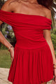 MANALLA MINI DRESS - CHERRY