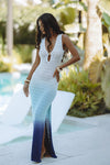 REINA MAXI DRESS - BLUE OMBRE