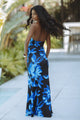 HALSTON MAXI DRESS - AGAVE BLUE