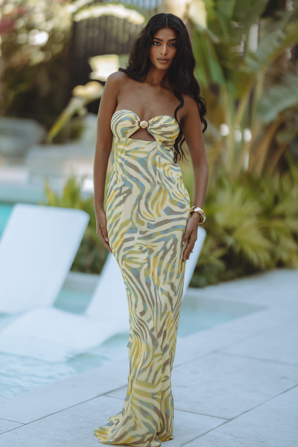 MIDAL MAXI DRESS - SIVELLA PRINT