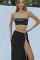 THE SEQUIN BANDEAU - BLACK