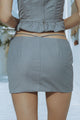 DIEZ MINI SKIRT - SLATE