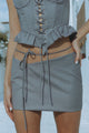 DIEZ MINI SKIRT - SLATE