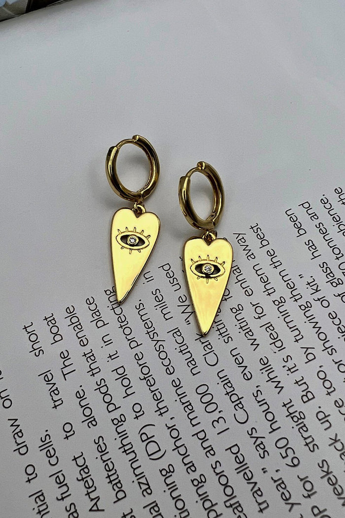 GOLD PLATED ALL EYES ON ME EARRINGS