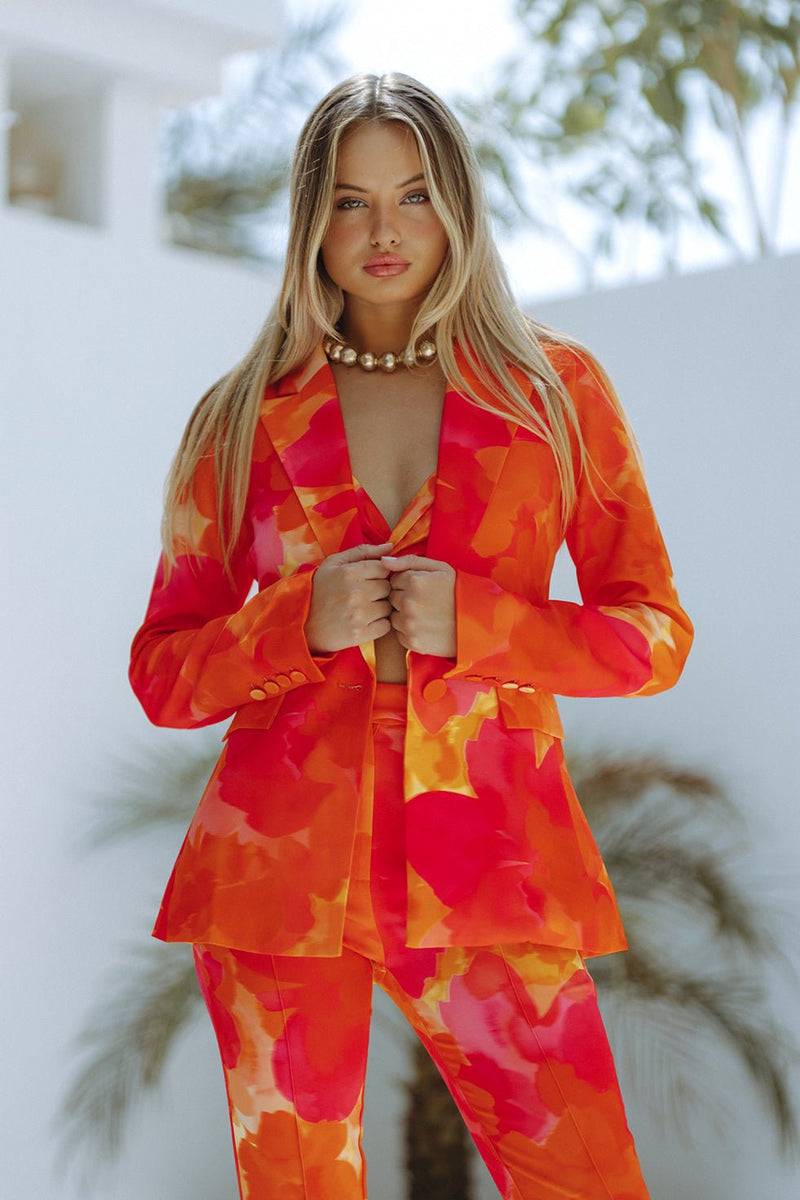 ORALIE BLAZER - ORANGE FLORAL