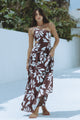 AKELI MAXI DRESS - CHOCOLATE BOTANICA