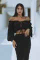 TAMSYN OFF SHOULDER TOP - BLACK