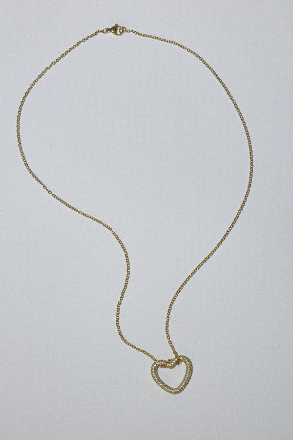 GOLD PLATED HABIBA NECKLACE - WHITE