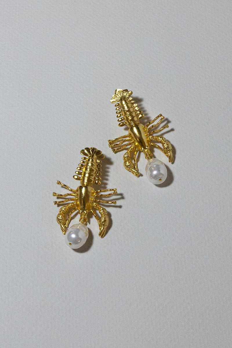 GOLD PLATED SCORPION EARRINGS