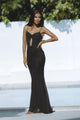 MARL MAXI DRESS - BLACK