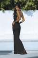 MARL MAXI DRESS - BLACK