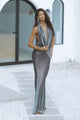 PRITA MAXI DRESS - SILVER