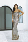 ORISHA MAXI DRESS - LIGHT GOLD/SEQUIN