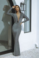 AMARA MAXI DRESS - GUNMETAL