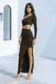 JANA MAXI DRESS - BLACK/GOLD