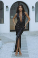 JIANA DRESS - BLACK/SEQUIN