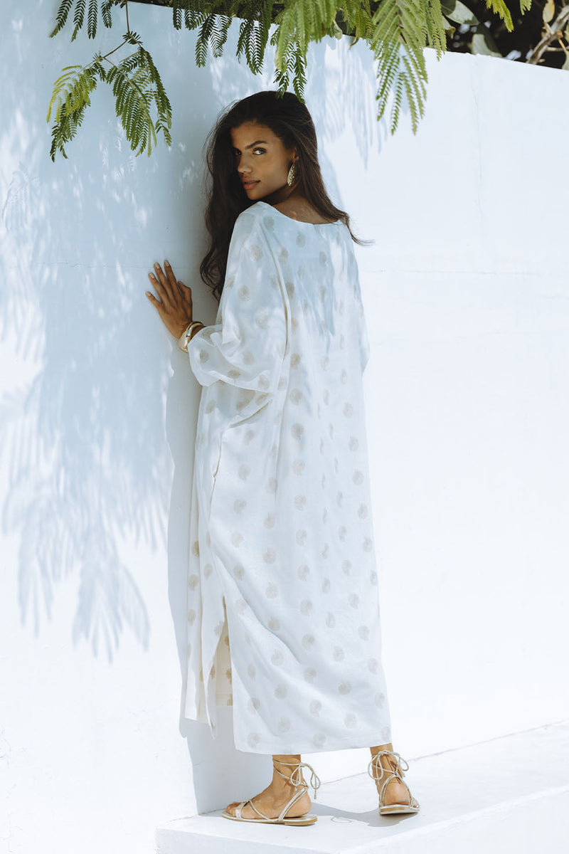 MISHA LINEN KAFTAN - NAUTILUS SHELL