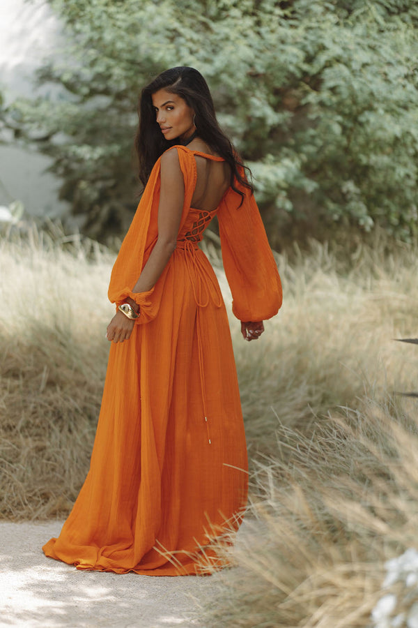 JUXIA MAXI DRESS - ORANGE