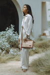 DUBAI PLAIN CLUTCH - TAN