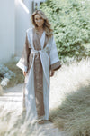 ARIA ROBE - TAN/OFF WHITE