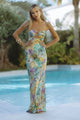 VELZY STRAPLESS MAXI DRESS - ESME PRINT