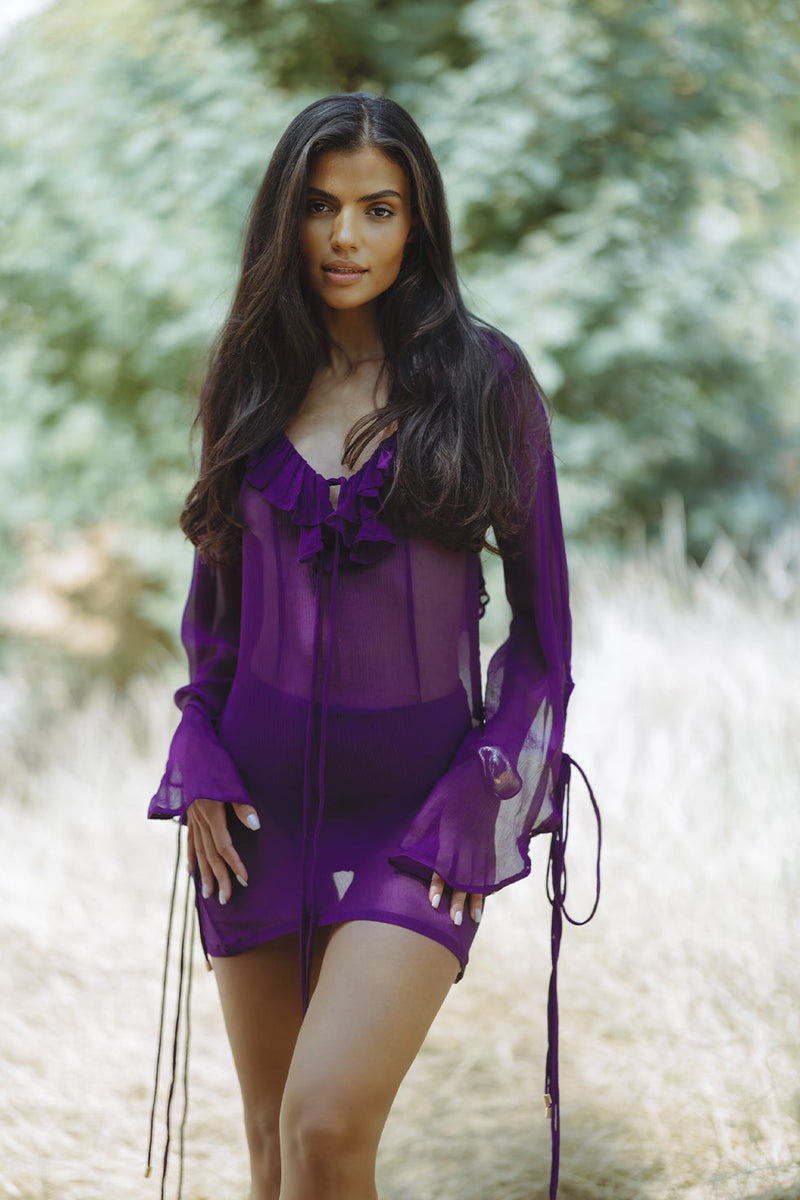 SELENA MINI DRESS - PURPLE