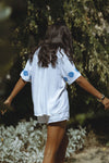 SERAPHINA SHORTS - WHITE/BLUE