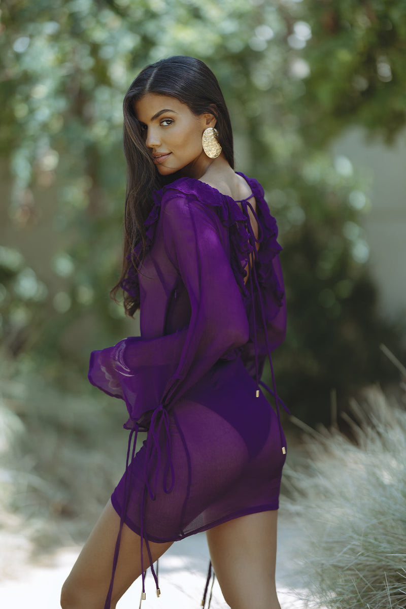 SELENA MINI DRESS - PURPLE